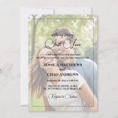 Just Love Text Overlay Photo Wedding  Kaart (Voorkant)