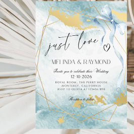 Just Love Trouwfeest - Elegante Moderne Romantiek Kaart