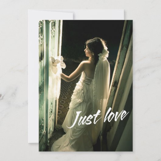 Just Love Wedding Party-Modern Minimalist Romantic Kaart (Voorkant)