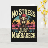 Just Marrakech Camel Sunset Morocco Trip Marrakesh Kaart (Gele Bloem)