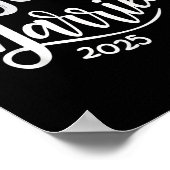Just Married 2025 - Bruid & Bruidegom Trouwrin Poster (Hoek)