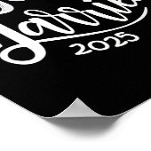 Just Married 2025 - Bruid en bruidegom trouwringen Poster (Hoek)