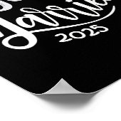 Just Married 2025 - Bruid en bruidegom trouwringen Poster (Hoek)