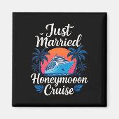 Just Married 2025 Honeymoon Wedding Ring Matching  Magneet (Voorkant)