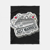 Just Married 2025 Trouwringen Matching paar NE Fleece Deken (Voorkant)