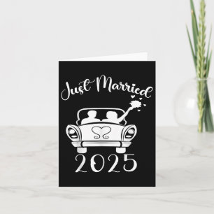 Just Married 2025 Trouwringen Matching paar NE Kaart