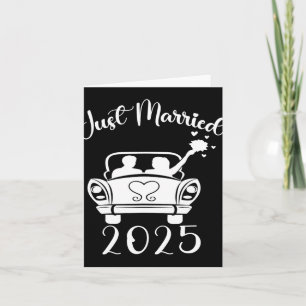 Just Married 2025 Trouwringen Matching paar NE Kaart