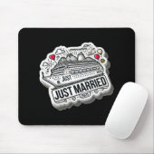 Just Married 2025 Trouwringen Matching paar NE Muismat (Met muis)