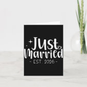 Just Married 2026 Honeymoon Wedding Couples Fiance Kaart (Voorkant)