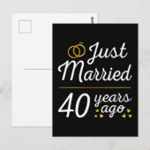 Just Married 40 Years Ago II Briefkaart (Voorkant / Achterkant)