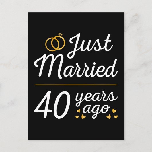 Just Married 40 Years Ago II Briefkaart (Voorkant)