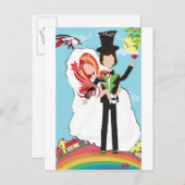 Just Married! Aankondigingskaart (Voorkant / Achterkant)