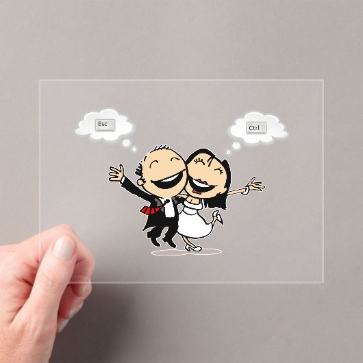 Just married acryl uitnodigingen (Insitu (Draagbaar))