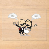 Just married acryl uitnodigingen (Voorkant)