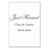 Just Married add couple name date year wedding sim Kaart (Achterkant)