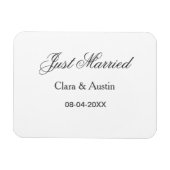 Just Married add couple name date year wedding sim Magneet (Horizontaal)