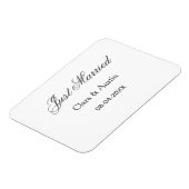 Just Married add couple name date year wedding sim Magneet (Linkerzijde)