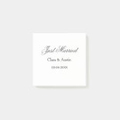 Just Married add couple name date year wedding sim Post-it® Notes (Voorkant)
