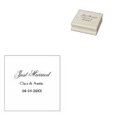 Just Married add couple name date year wedding sim Rubberstempel (Gestempeld)