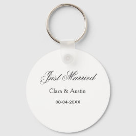 Just Married add couple name date year wedding sim Sleutelhanger