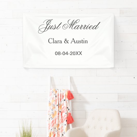 Just Married add couple name date year wedding sim Spandoek (Insitu)