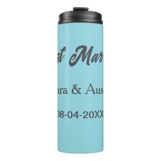 Just Married add couple name date year wedding sim Thermosbeker