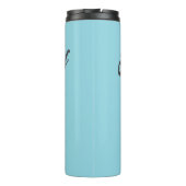 Just Married add couple name date year wedding sim Thermosbeker (Achterkant)