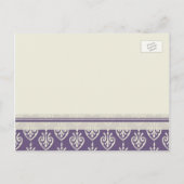 Just Married Announcement Briefkaarten Plum Cream (Achterkant)
