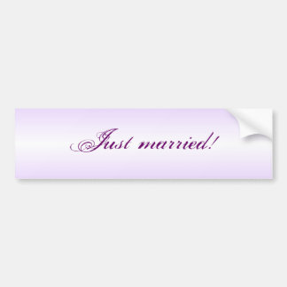 Just married Autoaufkleber für frisch Verheiratete Bumpersticker
