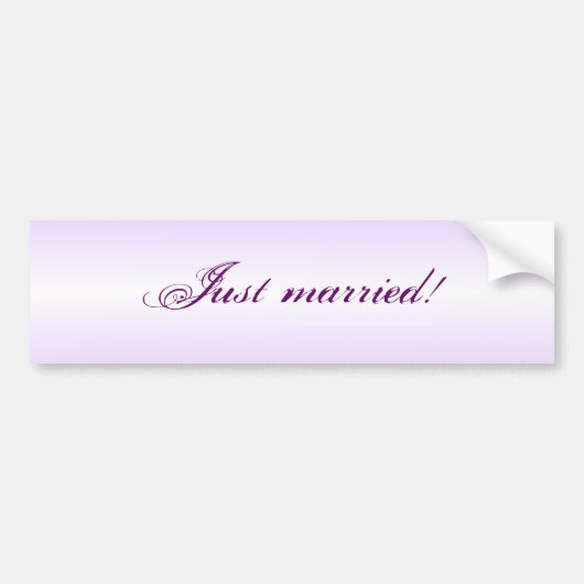 Just married Autoaufkleber für frisch Verheiratete Bumpersticker (Voorkant)