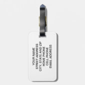 Just Married Bagagelabel - Pas het aan! (Achterkant verticaal)