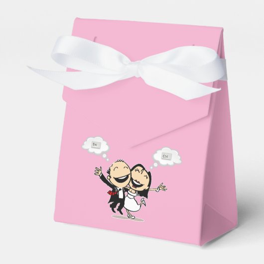 Just married bedankdoosjes (Voorkant Zijde)