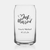 Just Married  Blikvorm Glas (Voorkant)