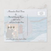 Just Married Boat Wedding Aankondiging (Achterkant)