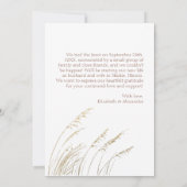 just married | Boho bruiloft foto aankondiging (Achterkant)