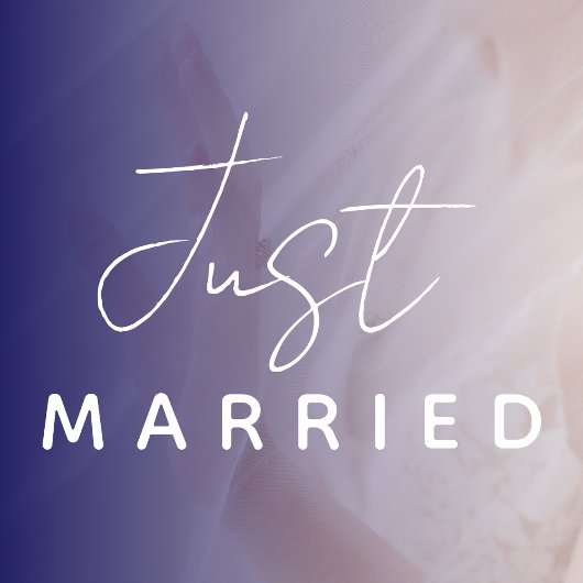 Just Married | Bruiloft Classic Elegant Wit Raamsticker