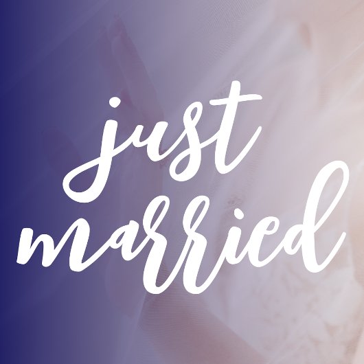 Just Married | Bruiloft Elegant Wit Raamsticker