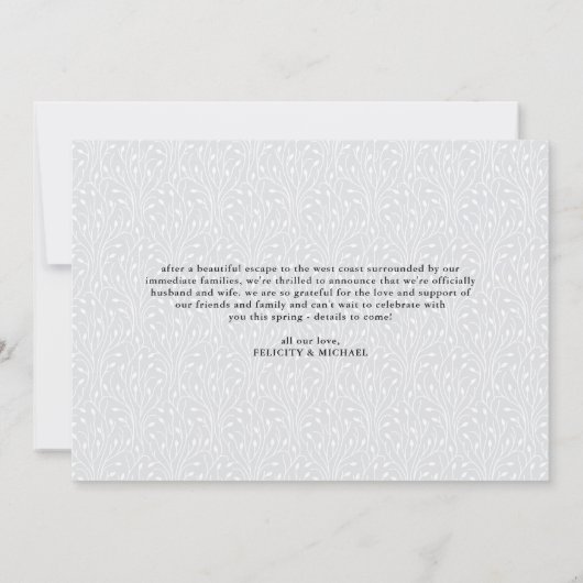 Just Married | Brush Lettered Wedding Aankondiging