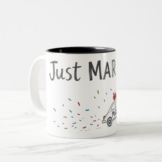 Just Married Celebration Design Mok (Voorkant links)