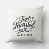 Just Married Decorative Throw Pillow with Wedding  Kussen (Voorkant)