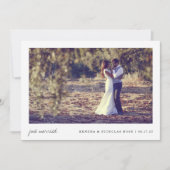 Just Married | Dubbelzijdige foto bruiloft Aankondiging (Voorkant)