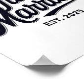 Just Married Est 2025 Trouwvrouw Mr & Mrs Br Poster (Hoek)