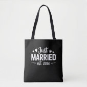 Just Married Est 2026 Wedding Party Wife Husband Tote Bag (Voorkant)