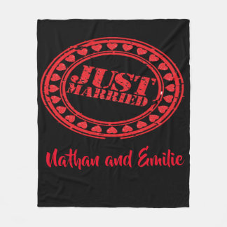 Just married fleece deken