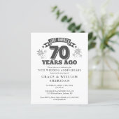 Just Married Forever 70th Jubileum foto uitnodigen (Staand voorkant)