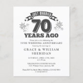 Just Married Forever 70th Jubileum foto uitnodigen (Voorkant)