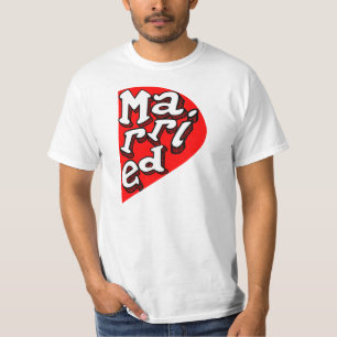 Just Married.Funny Paar T shirt Set X2