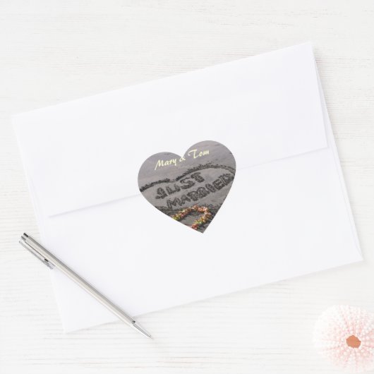 Just married hart sticker (Envelop)