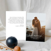 just married | Huwelijksfoto aankondiging