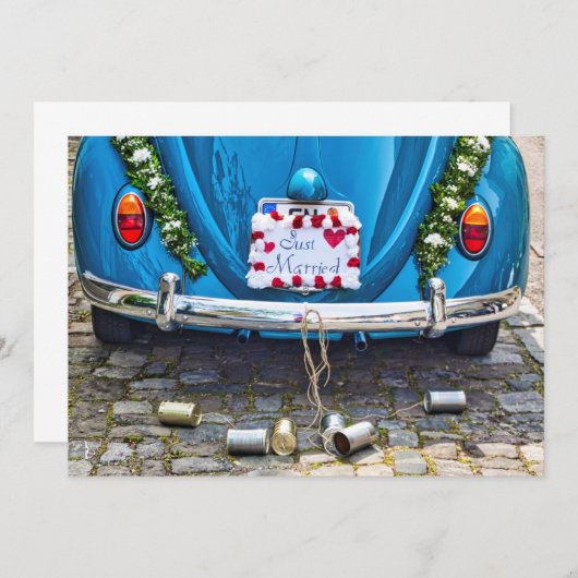 Just Married Kaart (Voorkant / Achterkant)